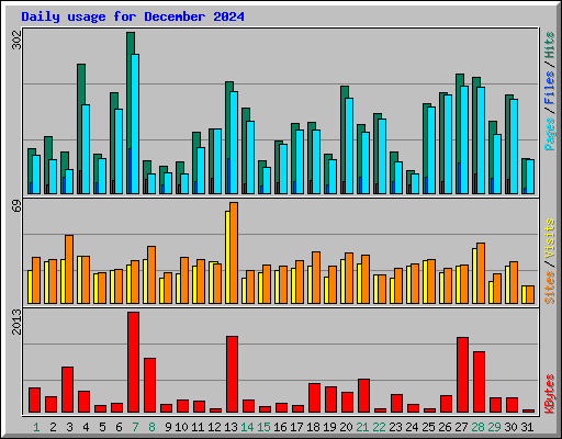 Daily usage for December 2024