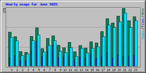 Hourly usage for June 2025