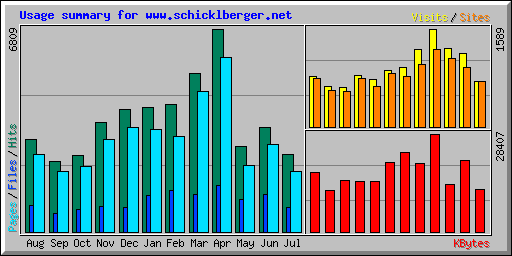 Usage summary for www.schicklberger.net